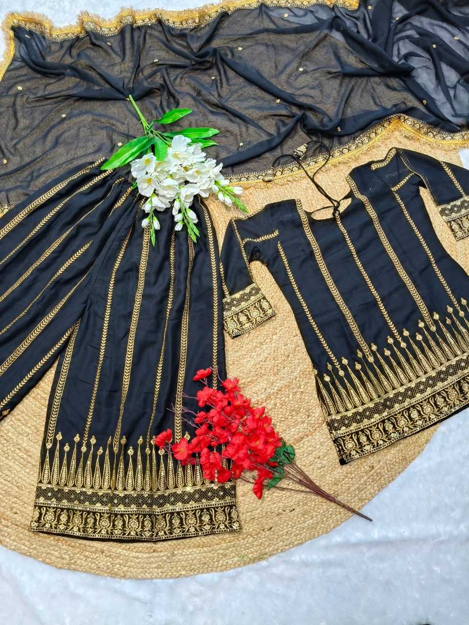 YNF FAUX GEORGETTE KESH164 G81 SUITS & DRESSES WHOLESALE GEORGETTE BLACK SALWAR WEDDING EMBROIDERY SUITS MANUFACTURE- Kapda Export