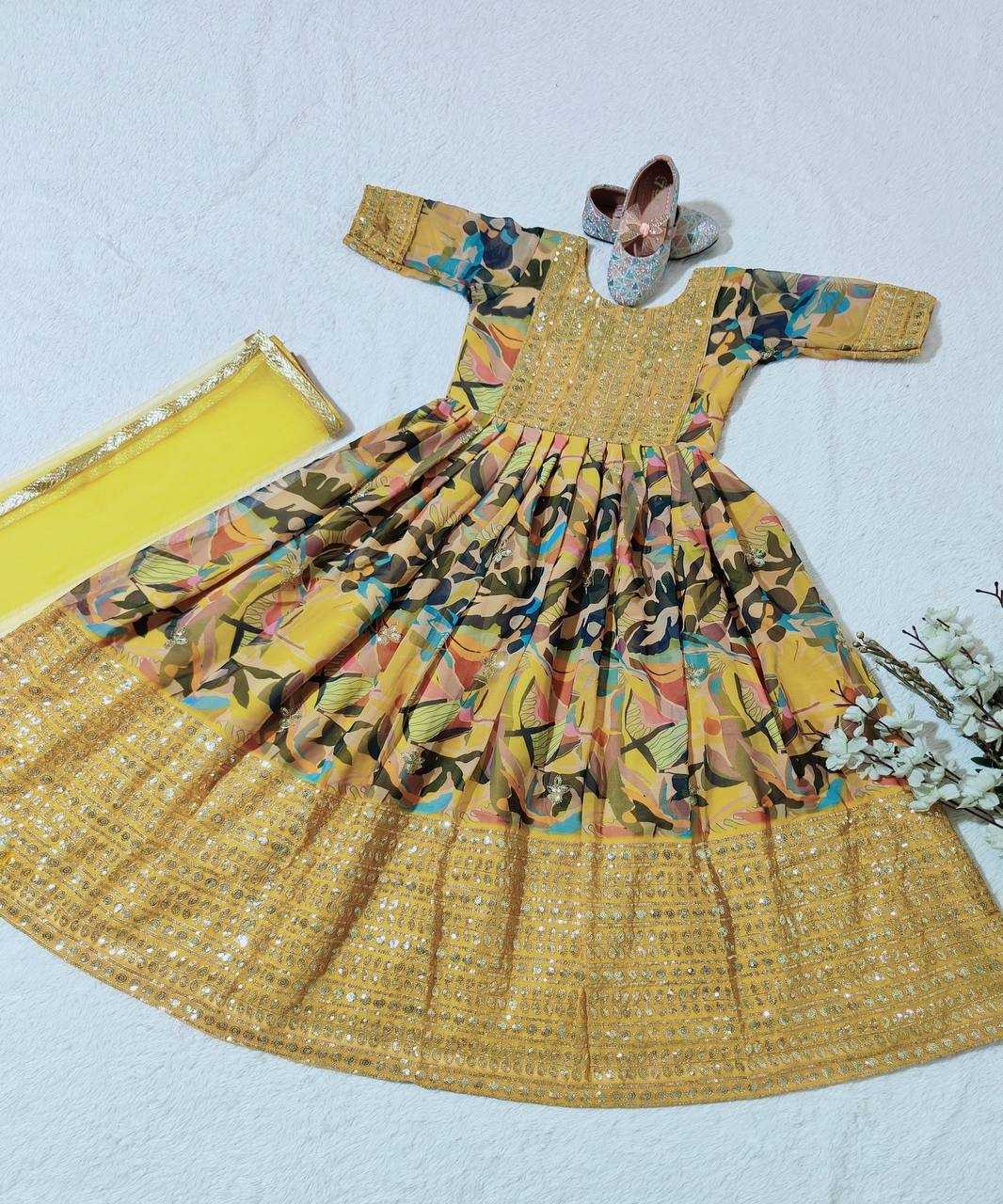 YNF FAUX GEORGETTE KESH168 MNT48 KIDS WEAR WHOLESALE KIDS GOWNS KIDS TRADITIONAL OUTFITS KIDS ETHNIC GOWNS KIDS FESTIVE WEAR  MANUFACTURER- Kapda Export