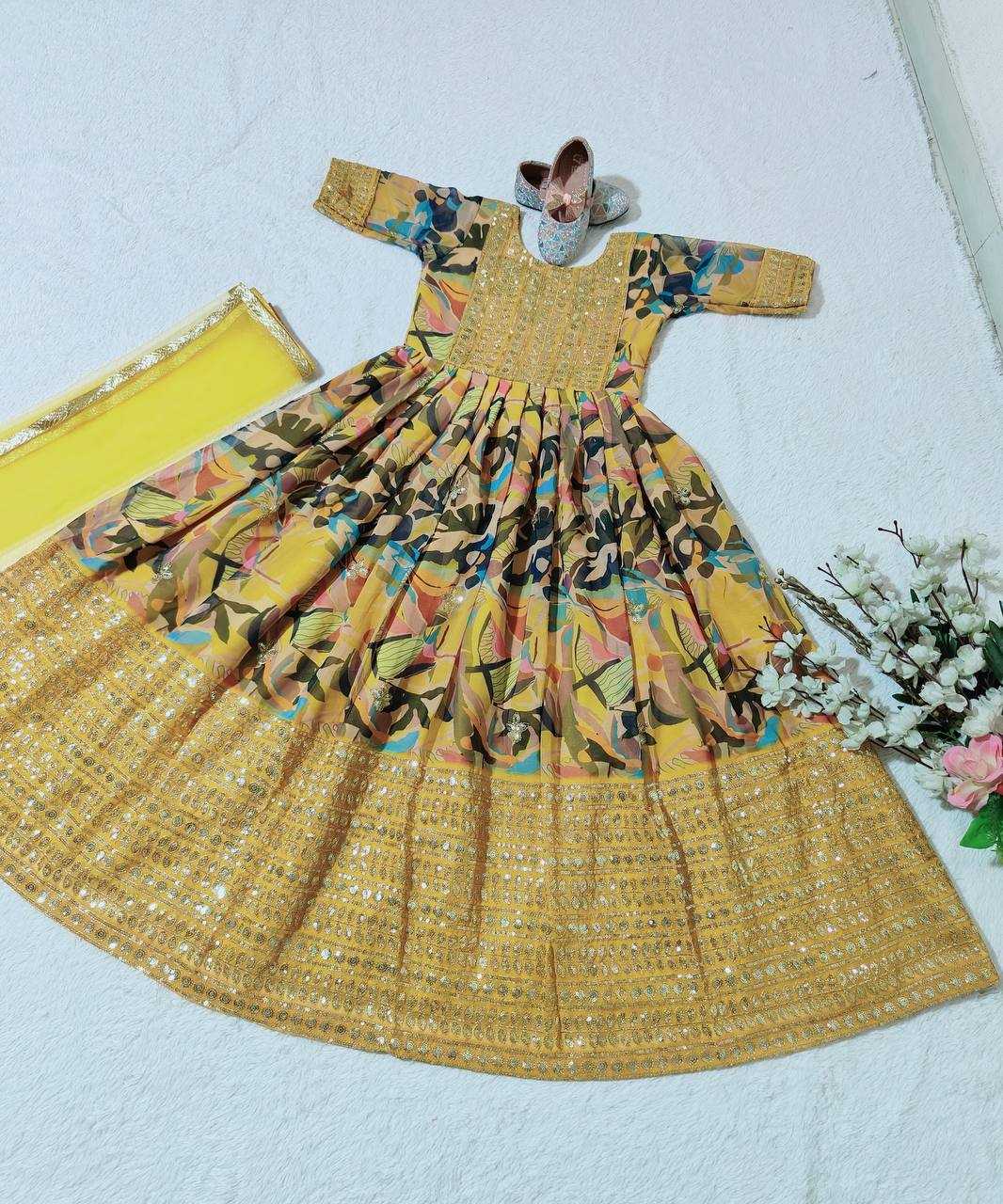 YNF FAUX GEORGETTE KESH168 MNT48 KIDS WEAR WHOLESALE KIDS GOWNS KIDS TRADITIONAL OUTFITS KIDS ETHNIC GOWNS KIDS FESTIVE WEAR  MANUFACTURER- Kapda Export