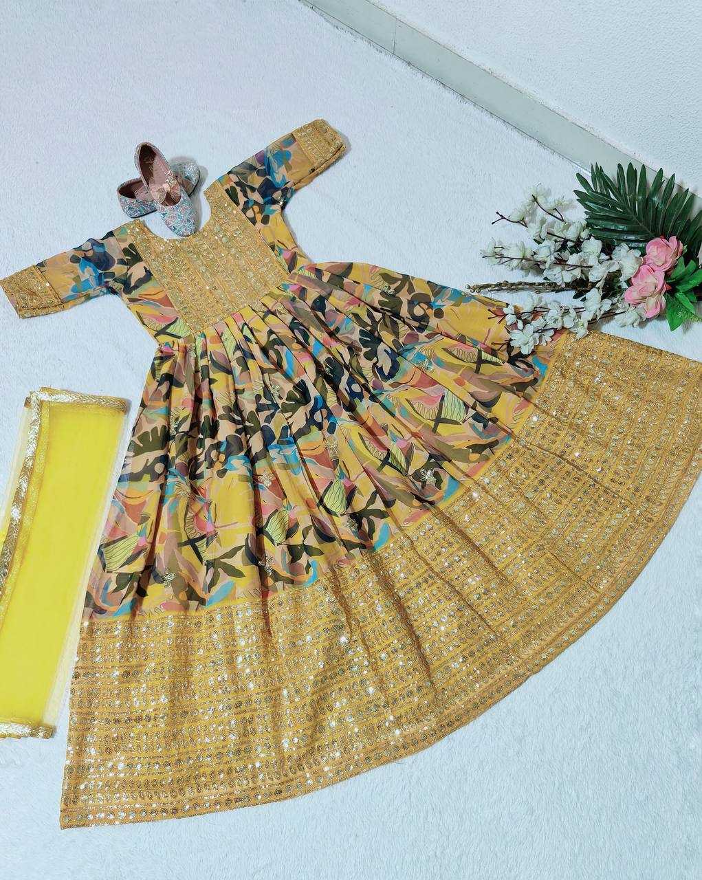 YNF FAUX GEORGETTE KESH168 MNT48 KIDS WEAR WHOLESALE KIDS GOWNS KIDS TRADITIONAL OUTFITS KIDS ETHNIC GOWNS KIDS FESTIVE WEAR  MANUFACTURER- Kapda Export