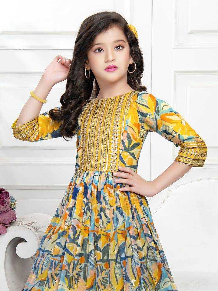 YNF FAUX GEORGETTE KESH168 MNT48 KIDS WEAR WHOLESALE KIDS GOWNS KIDS TRADITIONAL OUTFITS KIDS ETHNIC GOWNS KIDS FESTIVE WEAR  MANUFACTURER- Kapda Export