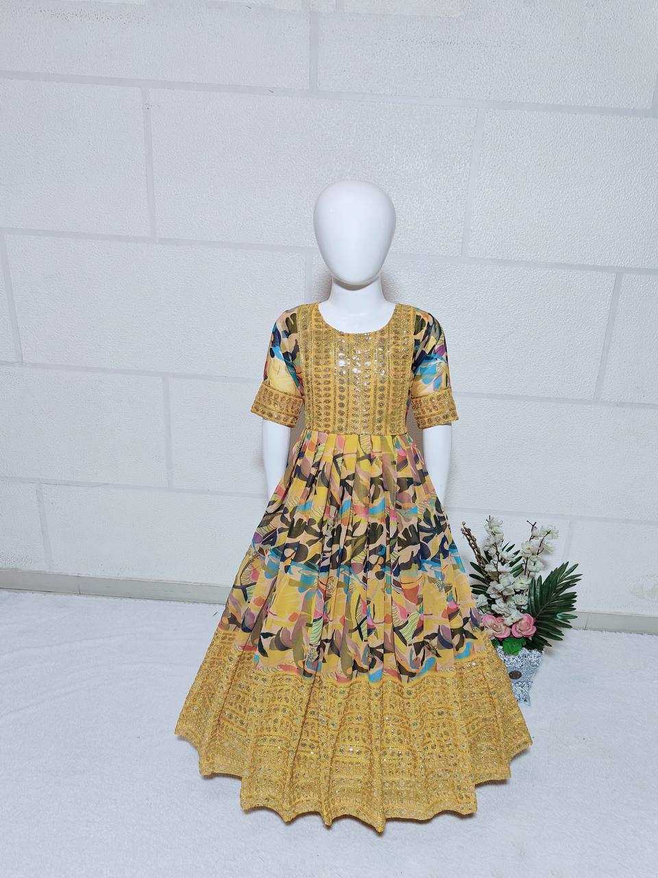 YNF FAUX GEORGETTE KESH168 MNT48 KIDS WEAR WHOLESALE KIDS GOWNS KIDS TRADITIONAL OUTFITS KIDS ETHNIC GOWNS KIDS FESTIVE WEAR  MANUFACTURER- Kapda Export