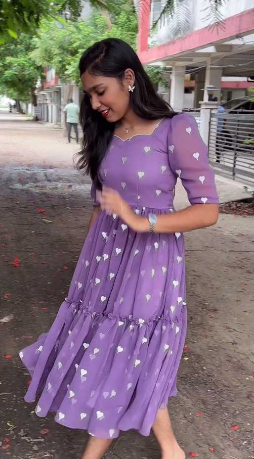 YNF FAUX GEORGETTE KESH243 1028 KURTIS WHOLESALE PARTY WEAR FANCY GEORGETTE PURPLE KURTIS MANUFACTURER- Kapda Export