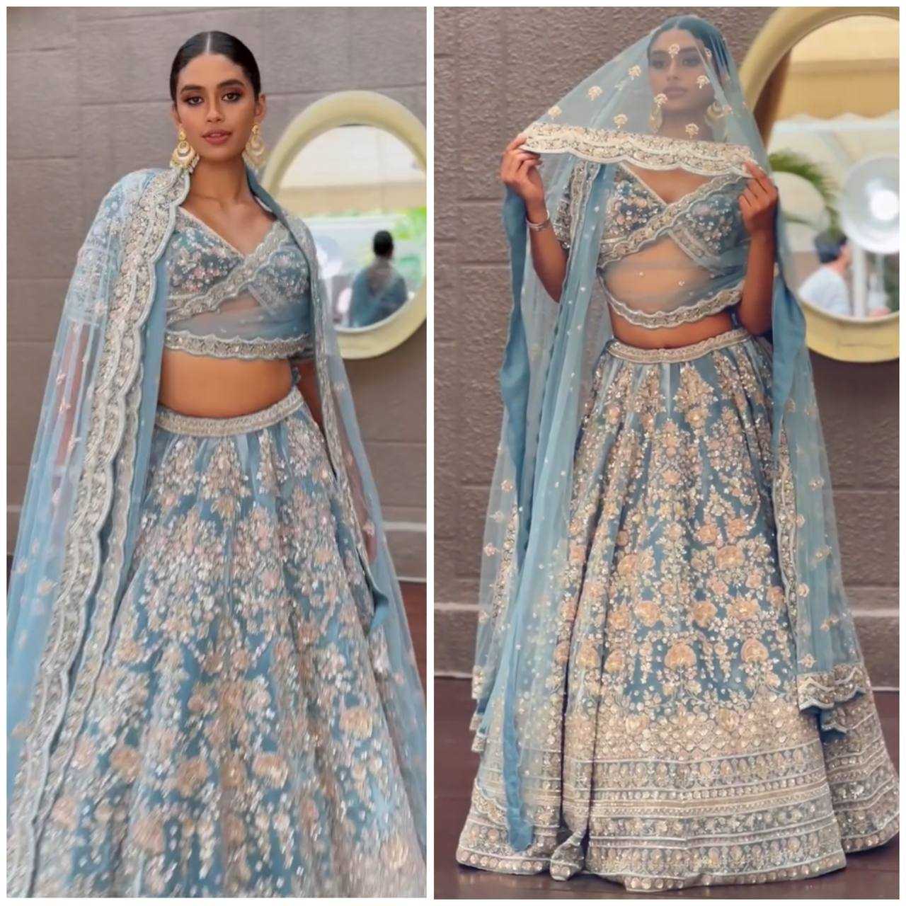 YNF FAUX GEORGETTE RIN108 1696 LEHENGAS WHOLESALE GEORGETTE DESIGNER WEDDING EMBROIDERED SQUNIS LEHENGAS MANUFACTURER- Kapda Export