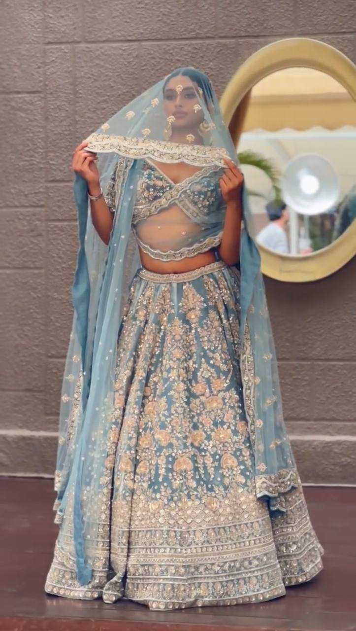 YNF FAUX GEORGETTE RIN108 1696 LEHENGAS WHOLESALE GEORGETTE DESIGNER WEDDING EMBROIDERED SQUNIS LEHENGAS MANUFACTURER- Kapda Export