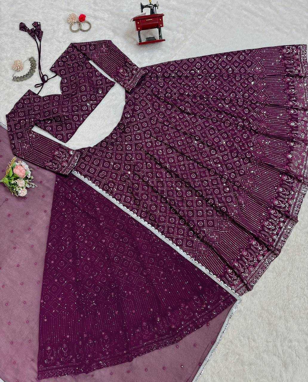 YNF FAUX GEORGETTE RIN162 312 LEHENGAS WHOLESALE GEORGETTE DESIGNER WEDDING SQUNIS LEHENGAS MANUFACTURER- Kapda Export