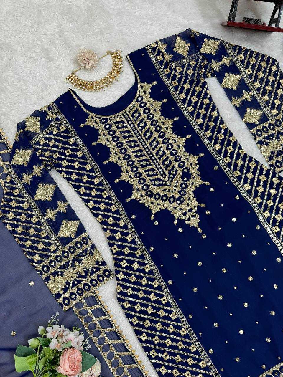 YNF FAUX GEORGETTE RIN169 5785 SUITS & DRESSES WHOLESALE PAKISTANI EMBROIDERY GEORGETTE EID COLLECTIONS SUITS MANUFACTURE- Kapda Export