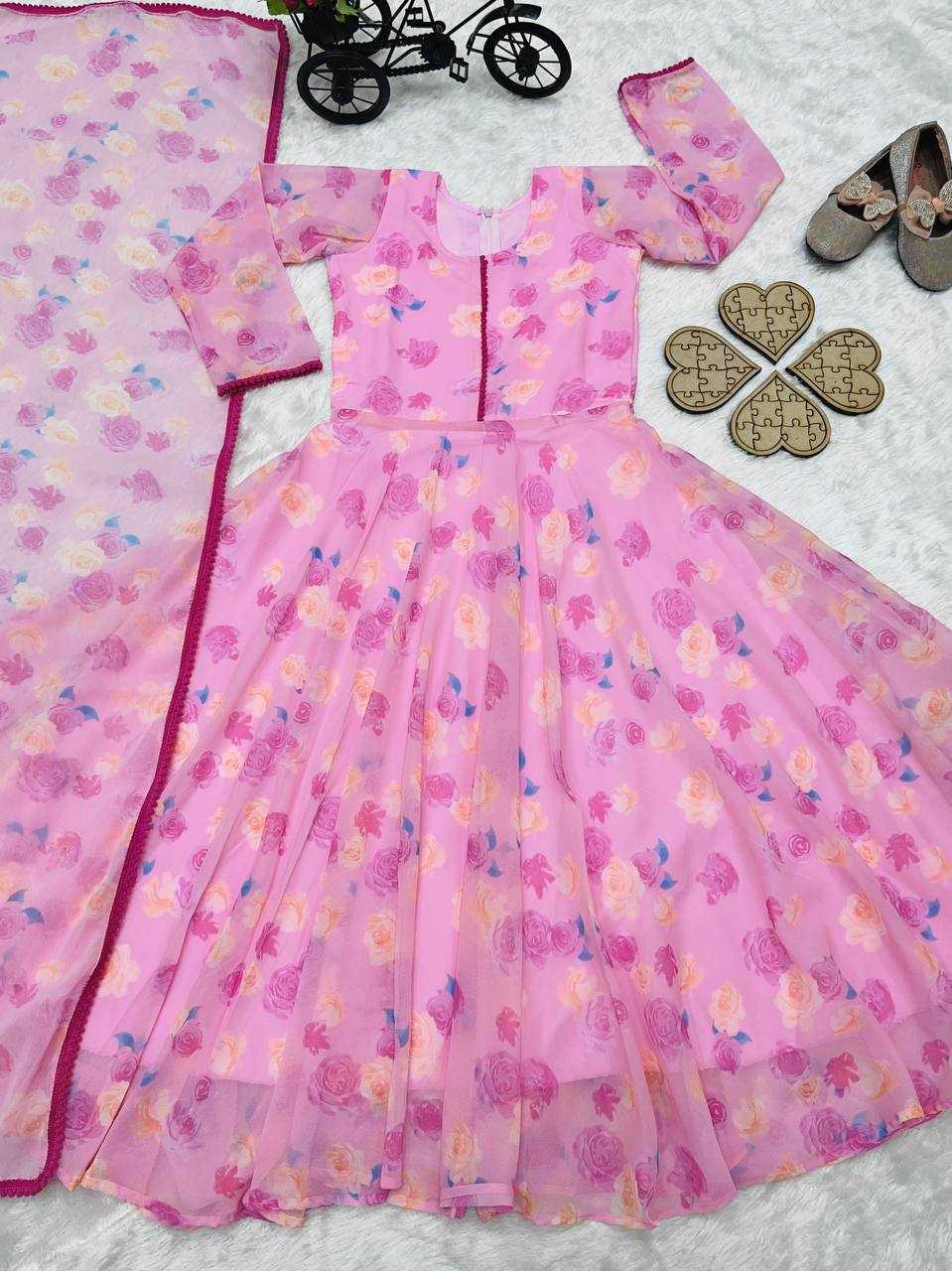 YNF FAUX GEORGETTERIN154 191 KIDS WEAR WHOLESALE KIDS GOWNS KIDS TRADITIONAL OUTFITS KIDS ETHNIC GOWNS KIDS FESTIVE WEAR MANUFACTURER- Kapda Export