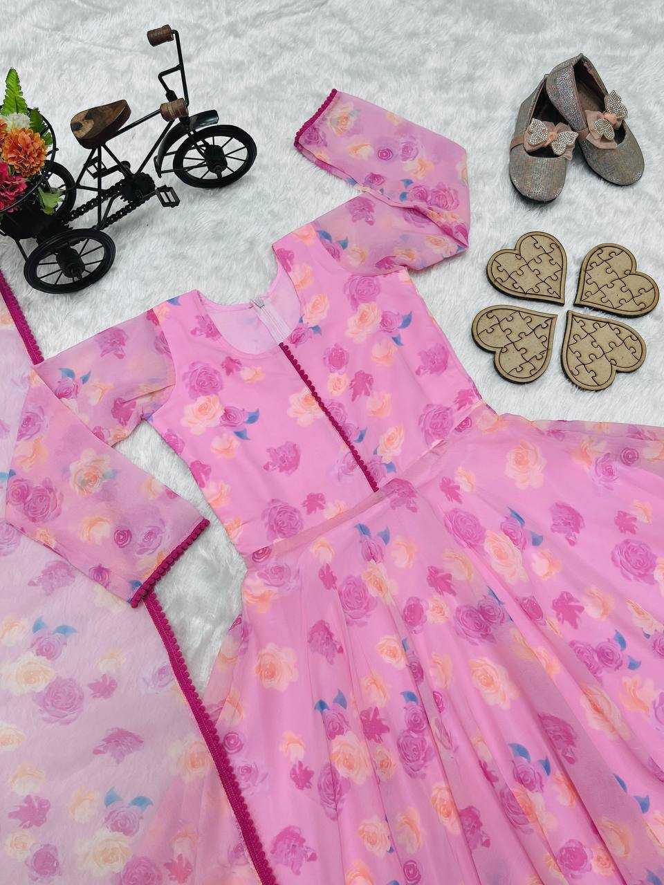 YNF FAUX GEORGETTERIN154 191 KIDS WEAR WHOLESALE KIDS GOWNS KIDS TRADITIONAL OUTFITS KIDS ETHNIC GOWNS KIDS FESTIVE WEAR MANUFACTURER- Kapda Export