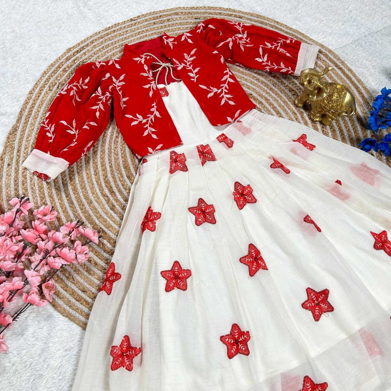 YNF GEORGETTE KESH109 159 KIDS WEAR WHOLESALE ETHNIC GOWNS KIDS TRADITIONAL WEAR KIDS FESTIVE EMBROIDERY MANUFACTURER- Kapda Export