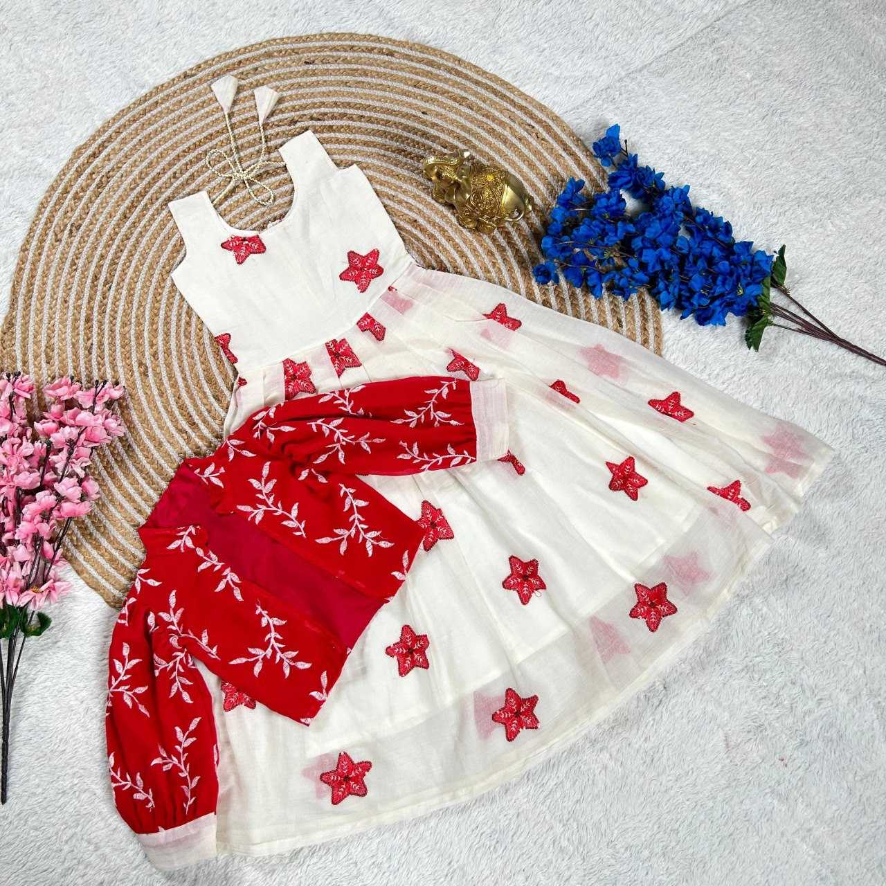 YNF GEORGETTE KESH109 159 KIDS WEAR WHOLESALE ETHNIC GOWNS KIDS TRADITIONAL WEAR KIDS FESTIVE EMBROIDERY MANUFACTURER- Kapda Export