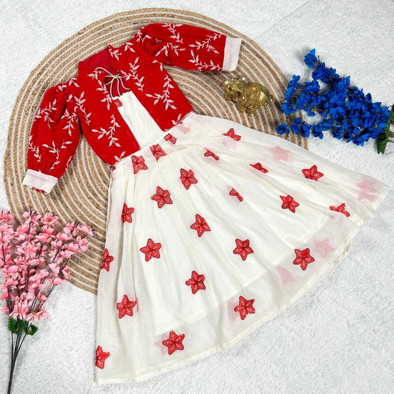 YNF GEORGETTE KESH109 159 KIDS WEAR WHOLESALE ETHNIC GOWNS KIDS TRADITIONAL WEAR KIDS FESTIVE EMBROIDERY MANUFACTURER- Kapda Export