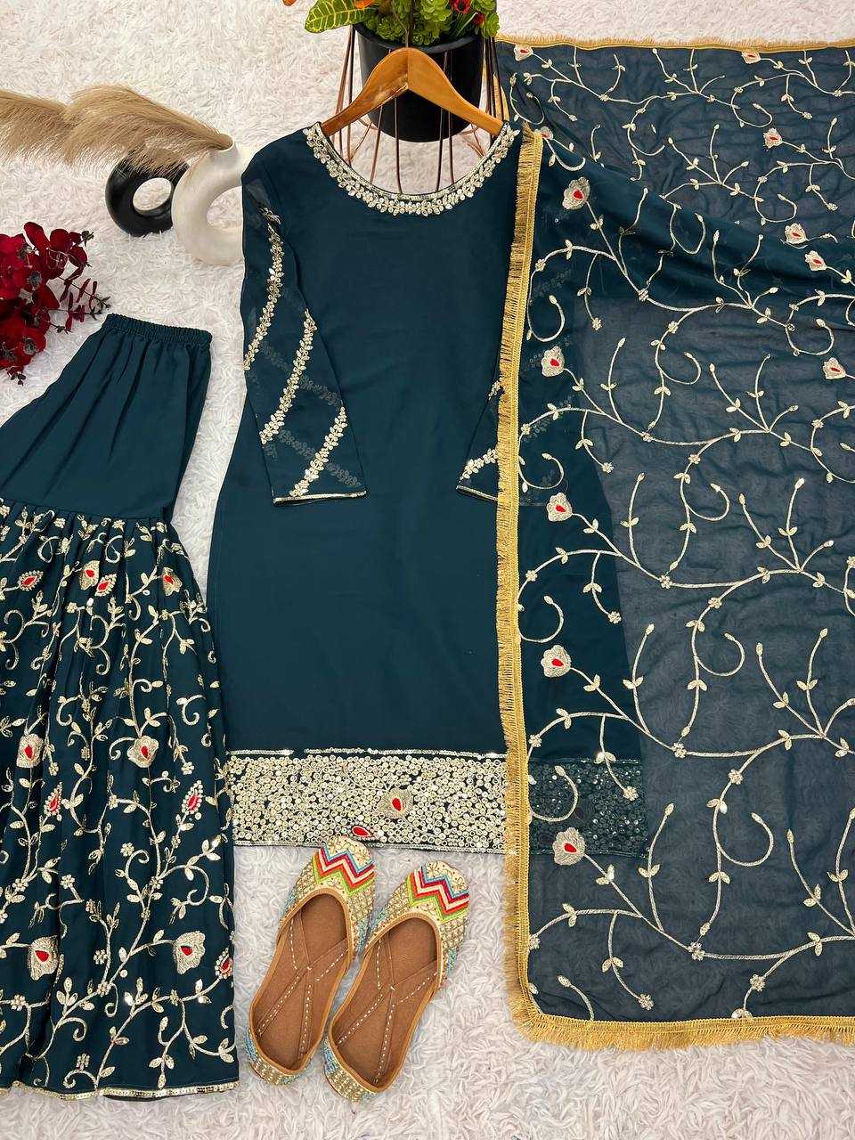 YNF GEORGETTE KESH121 3096 SUITS & DRESSES SHARARA SALWAR EMBROIDERY GEORGETTE PAKISTANI WEDDING LADIES P SUITS MANUFACTUR- Kapda Export