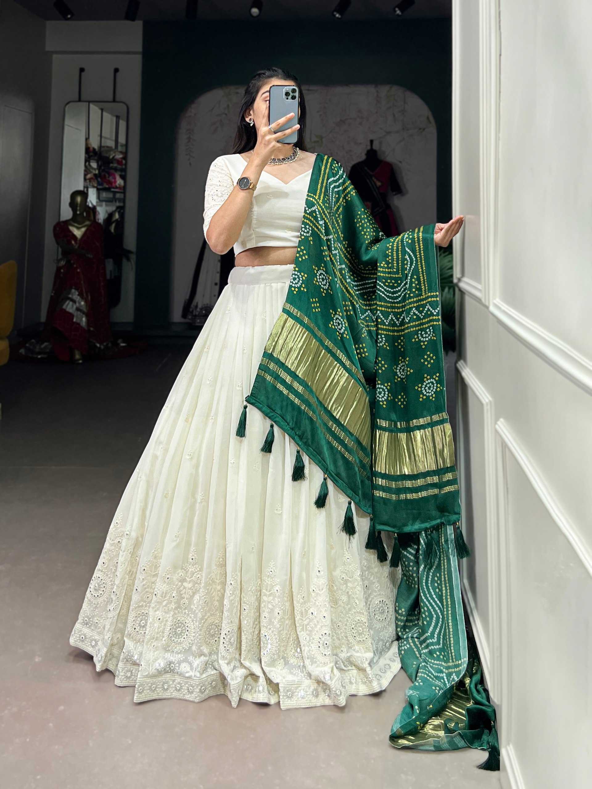 YNF GEORGETTE KESH134 1501 LEHENGAS WHOLESALE GEORGETTE WEDDING WHITE LEHENGA WITH DUPTTA WEDDING LEHENGAS MANUFACTURER- Kapda Export