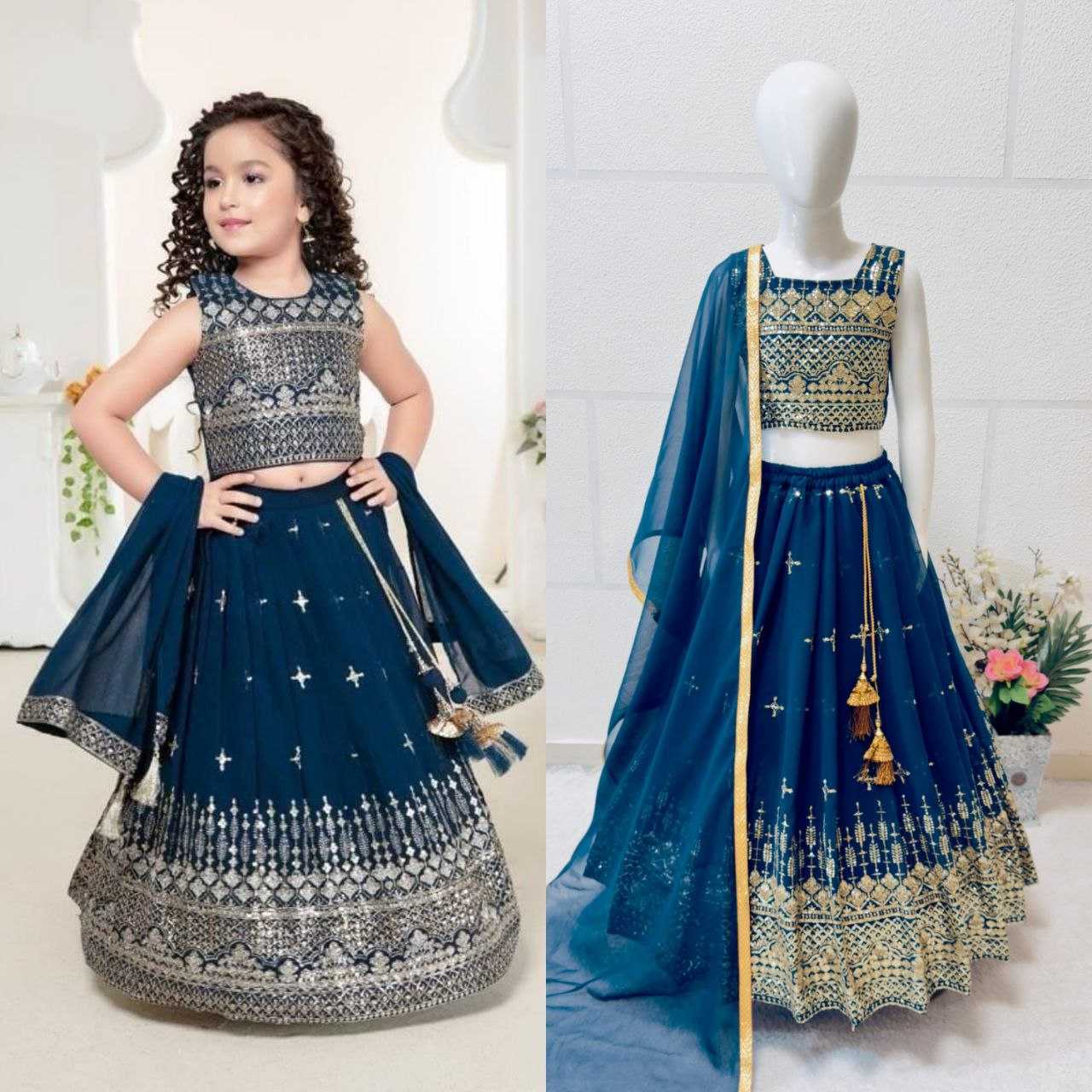 YNF GEORGETTE KESH168 MNT46 KIDS WEAR WHOLESALE KIDS LEHENGA KIDS TRADITIONAL OUTFITS KIDS LEHENGA CHOLI KIDS FESTIVE WEAR KIDS WEDDING OUTFITS MANUFACTURER- Kapda Export