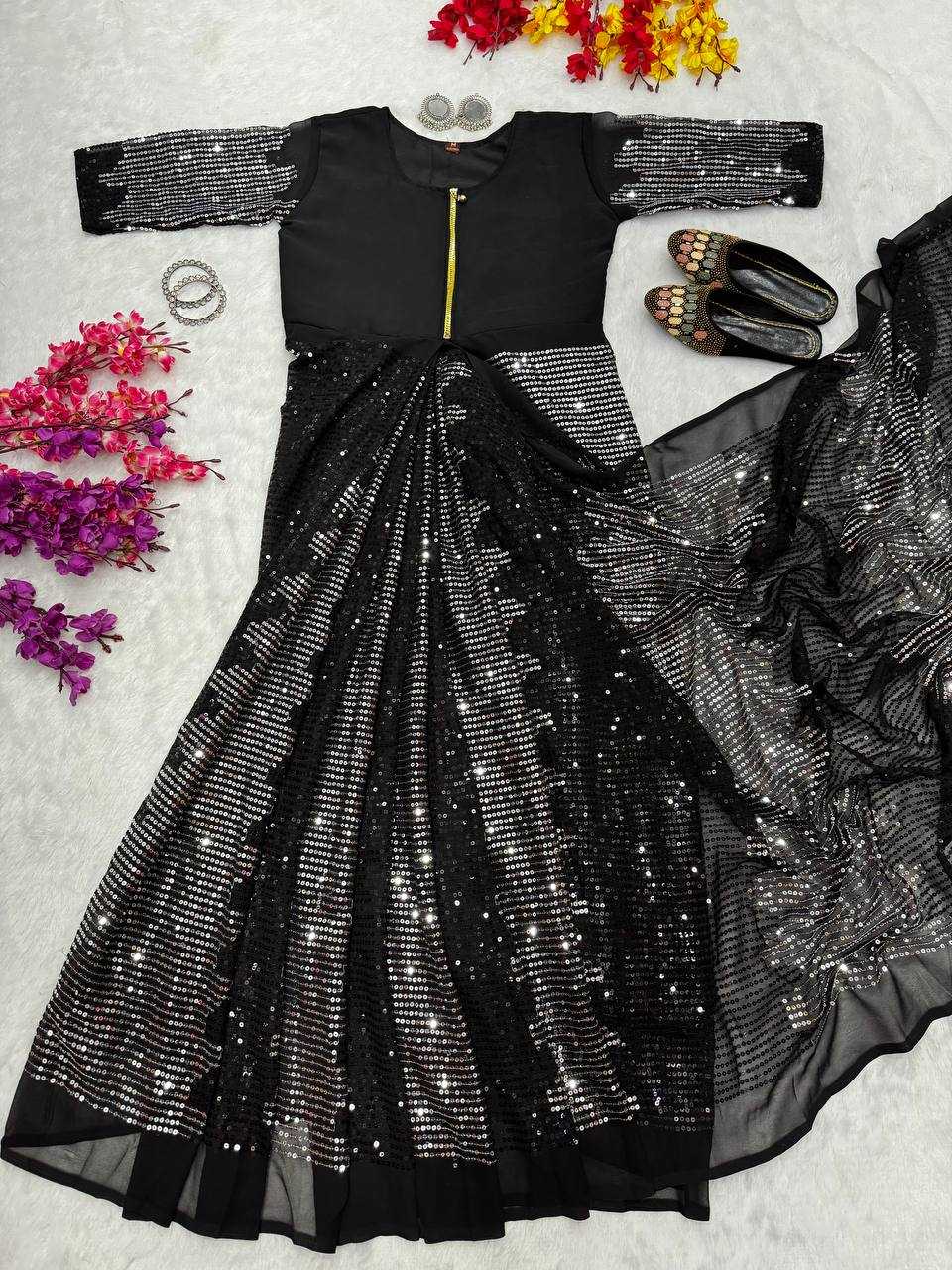 YNF GEORGETTE KESH223 DSF06 SAREES WHOLESALE FANCY GOWNS PARTY WEAR GEORGETTE SAREES GOWNS DESIGNER MANUFACTURER- Kapda Export