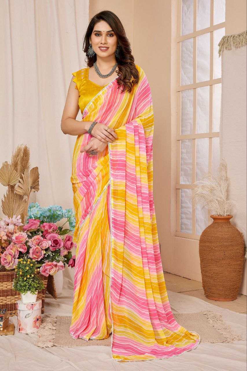 YNF GEORGETTE KESH245 RNF06 SAREES WHOLESALE GEORGETTE READY TO WEAR PRINTED LADIES SAREES MANUFACTURER- Kapda Export