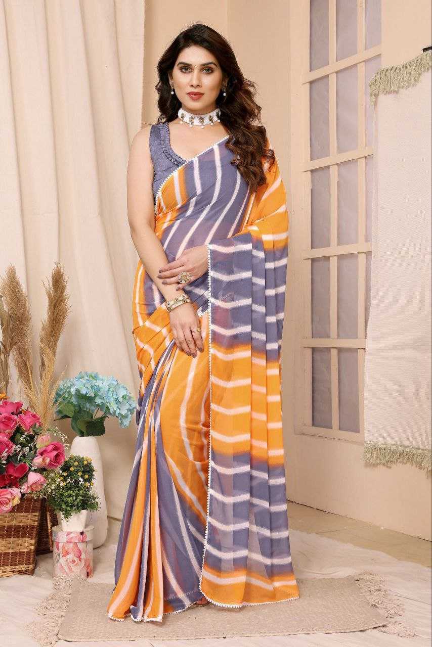 YNF GEORGETTE KESH245 RNF06 SAREES WHOLESALE GEORGETTE READY TO WEAR PRINTED LADIES SAREES MANUFACTURER- Kapda Export