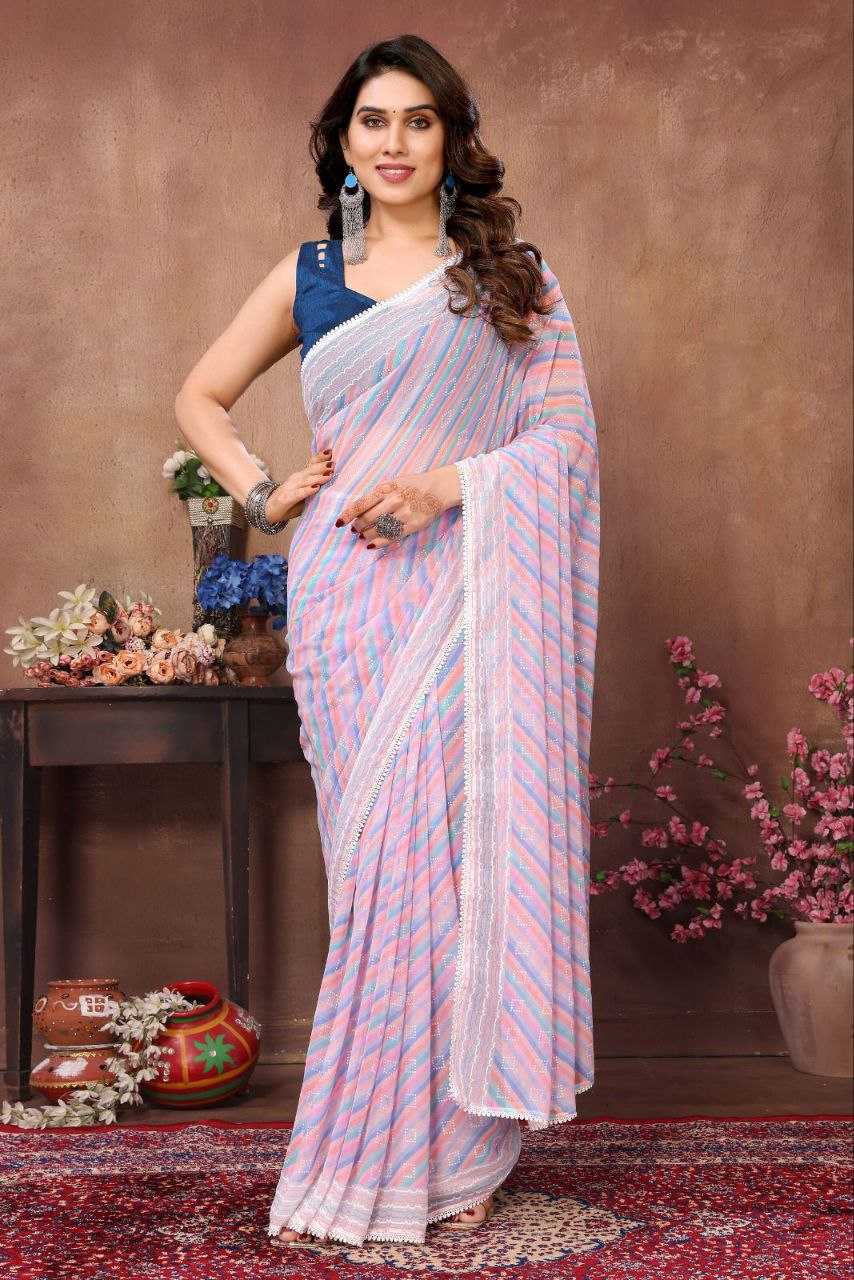 YNF GEORGETTE KESH245 RNF06 SAREES WHOLESALE GEORGETTE READY TO WEAR PRINTED LADIES SAREES MANUFACTURER- Kapda Export