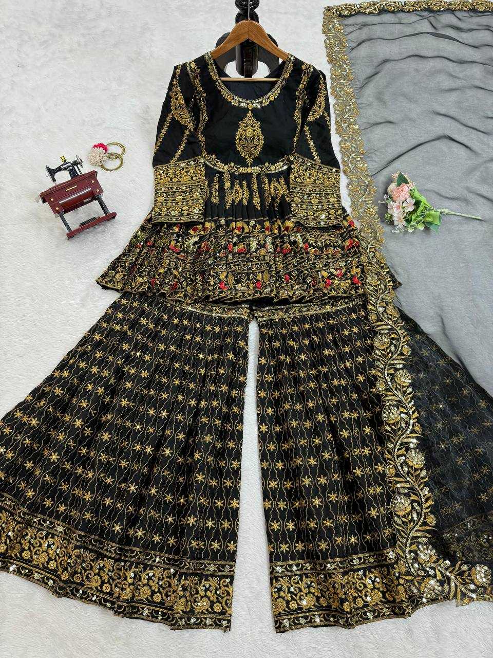 YNF GEORGETTE RIN169 5787 SUITS & DRESSES SHARARA SALWAR GEORGETTE PAKISTANI WEDDING LADIES SUITS MANUFACTUR- Kapda Export