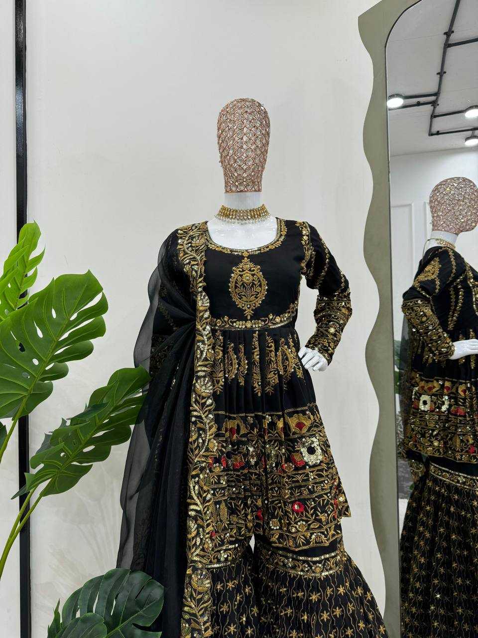 YNF GEORGETTE RIN169 5787 SUITS & DRESSES SHARARA SALWAR GEORGETTE PAKISTANI WEDDING LADIES SUITS MANUFACTUR- Kapda Export