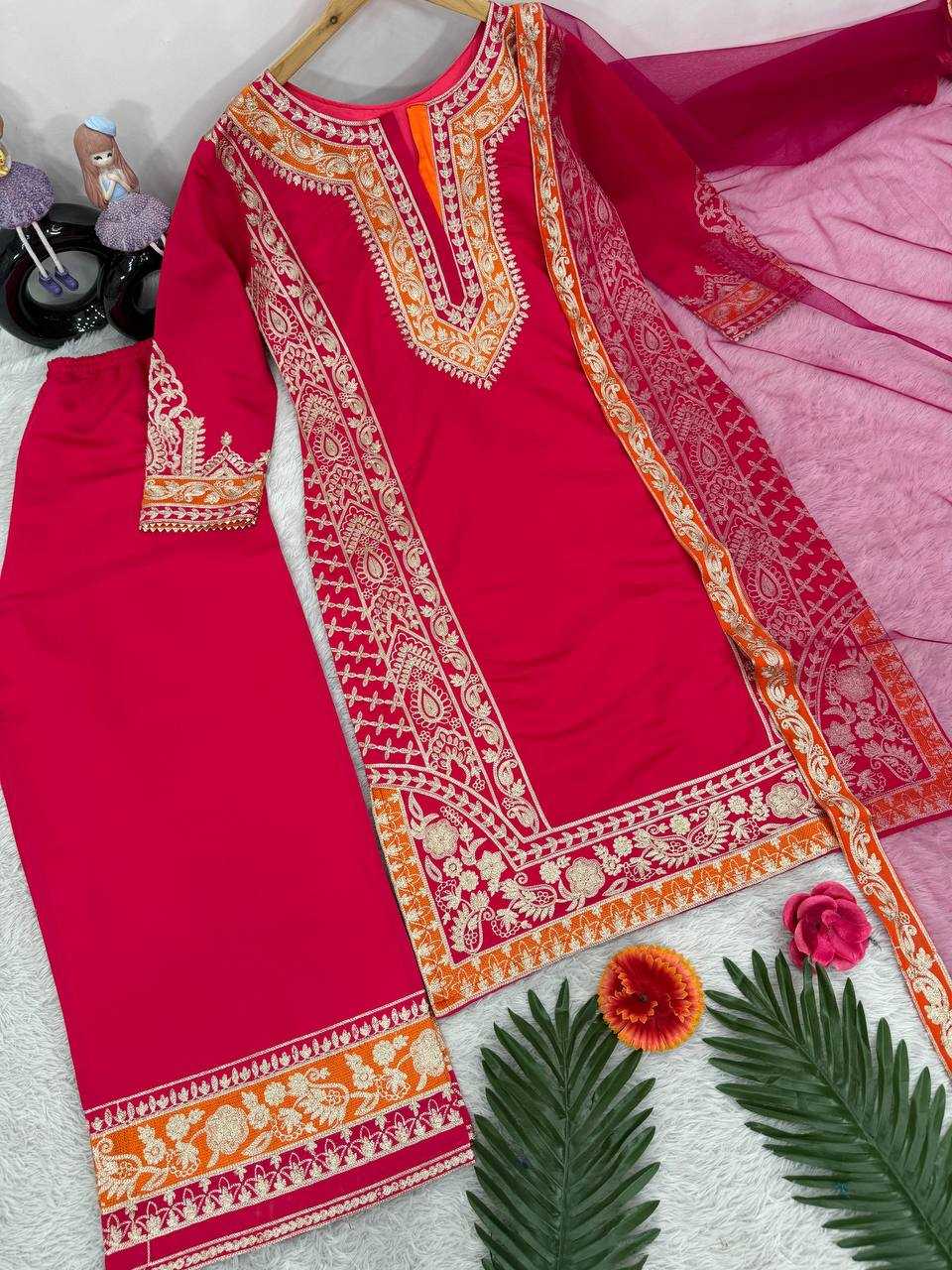 YNF HEAVY ROMAN SILK KESH139 1659 SUITS & DRESSES WHOLESALE LADIES SILK WEDDING PINK SALWAR SUITS MANUFACTURE- Kapda Export