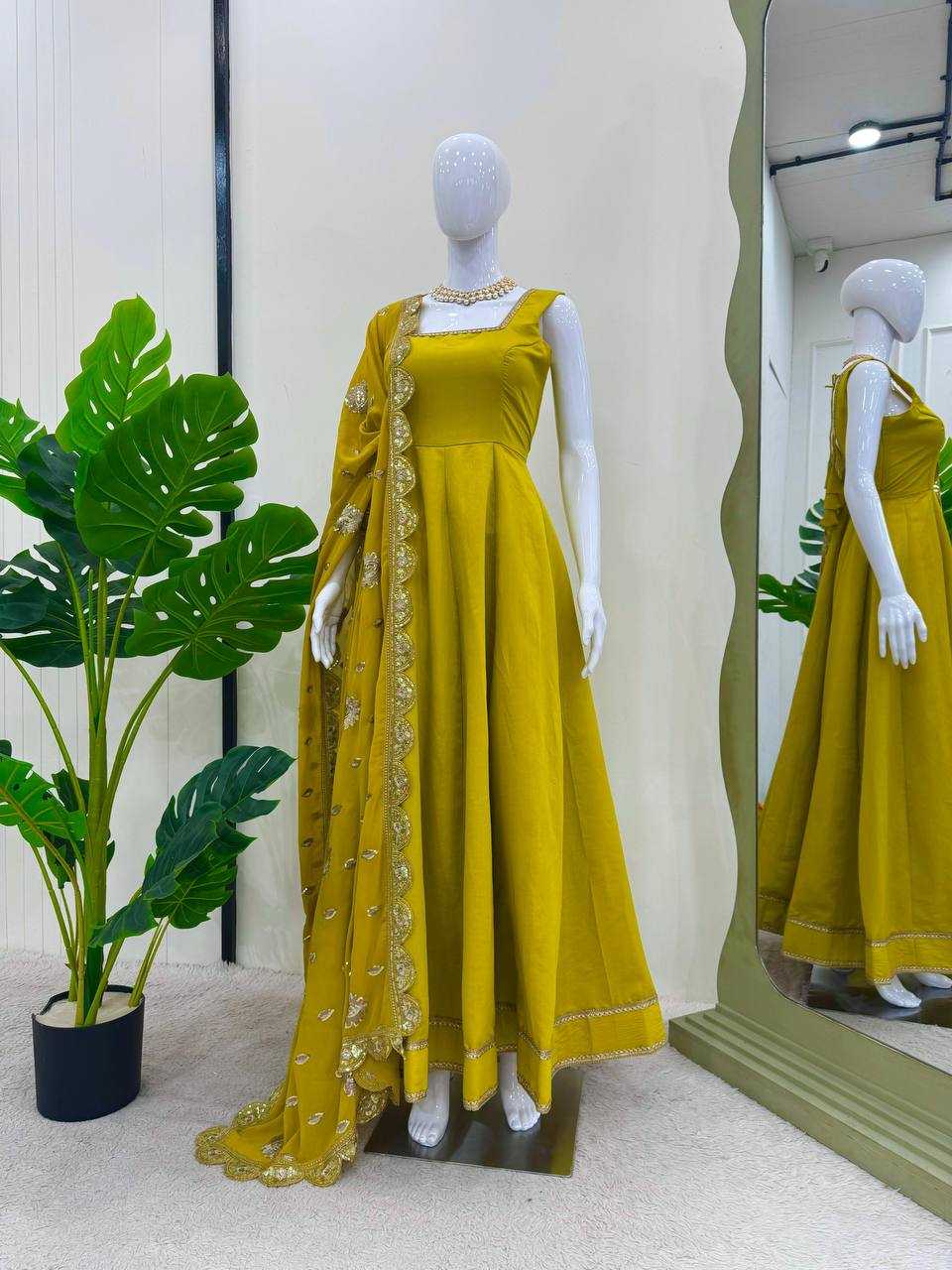 YNF HEAVY ROMAN SILK RIN133 1489 GOWNS WHOLESALE WEDDING ANARKALI SILK GOWNS MANUFACTURER- Kapda Export