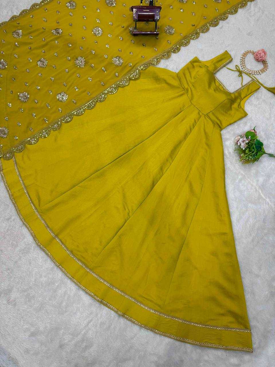 YNF HEAVY ROMAN SILK RIN133 1489 GOWNS WHOLESALE WEDDING ANARKALI SILK GOWNS MANUFACTURER- Kapda Export