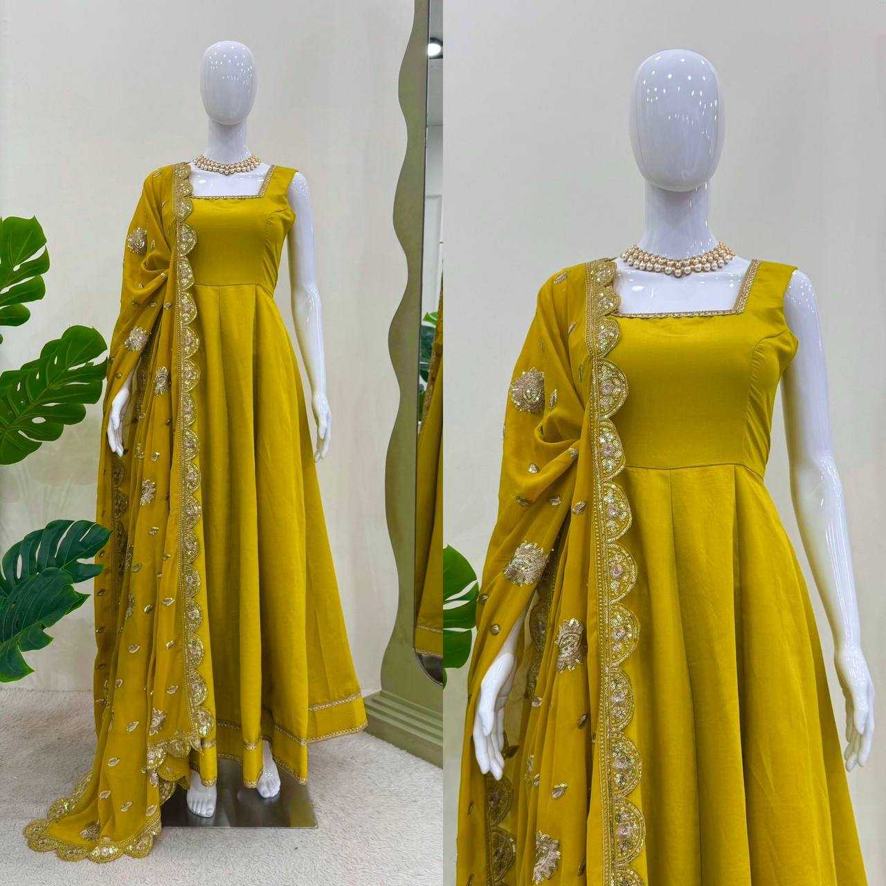 YNF HEAVY ROMAN SILK RIN133 1489 GOWNS WHOLESALE WEDDING ANARKALI SILK GOWNS MANUFACTURER- Kapda Export