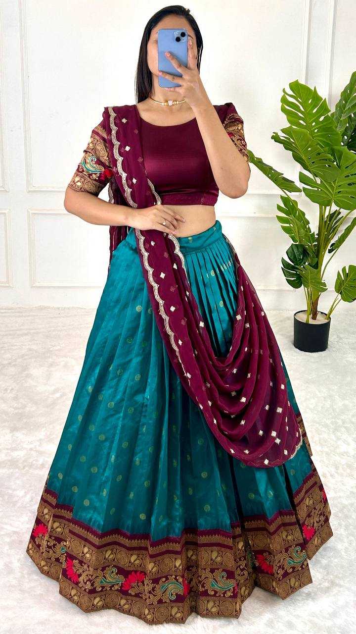 YNF JACQUARD KESH162 307 LEHENGAS WHOLESALE SILK WEDDING LEHENGA WITH DUPTTA LEHENGAS MANUFACTURE- Kapda Export