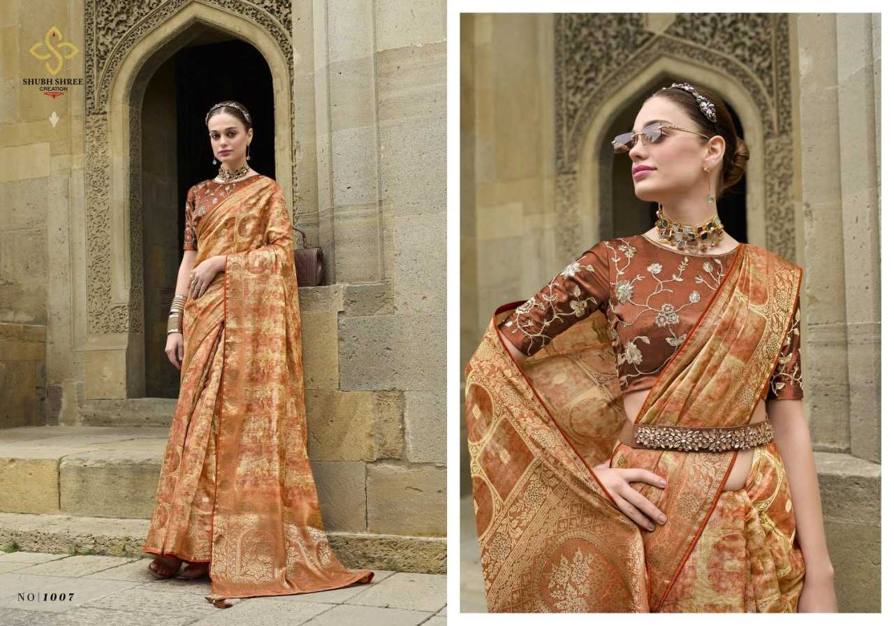 YNF JACQUARD SHUBH SHREE KESH113 Spot Light CLOTHING BRANDS WHOLESALE SAREES MANUFACTURER- Kapda Export