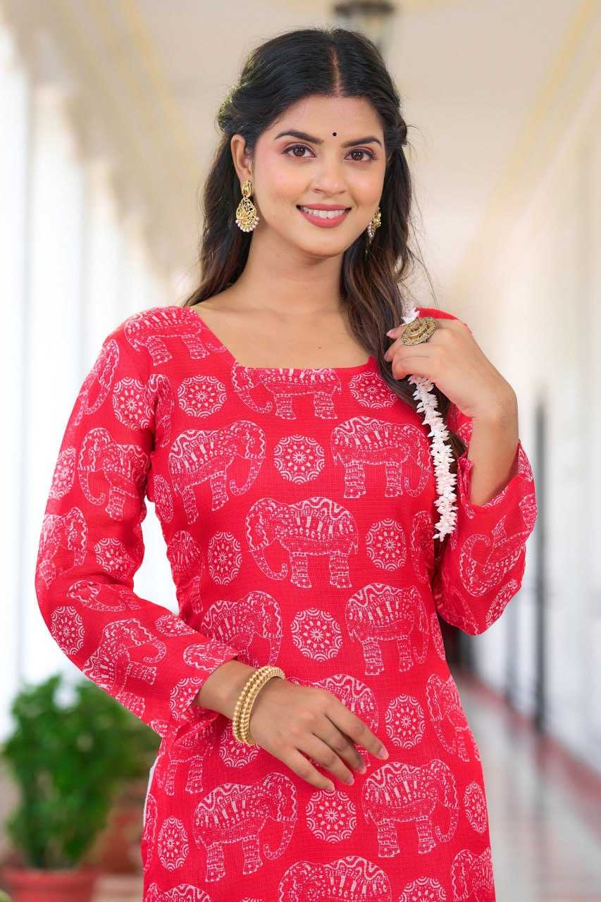 YNF KOTA CHEX KESH243 1033 KURTIS WHOLESALE CASUAL FULL SLEEVE PINK KURTIS MANUFACTURER- Kapda Export