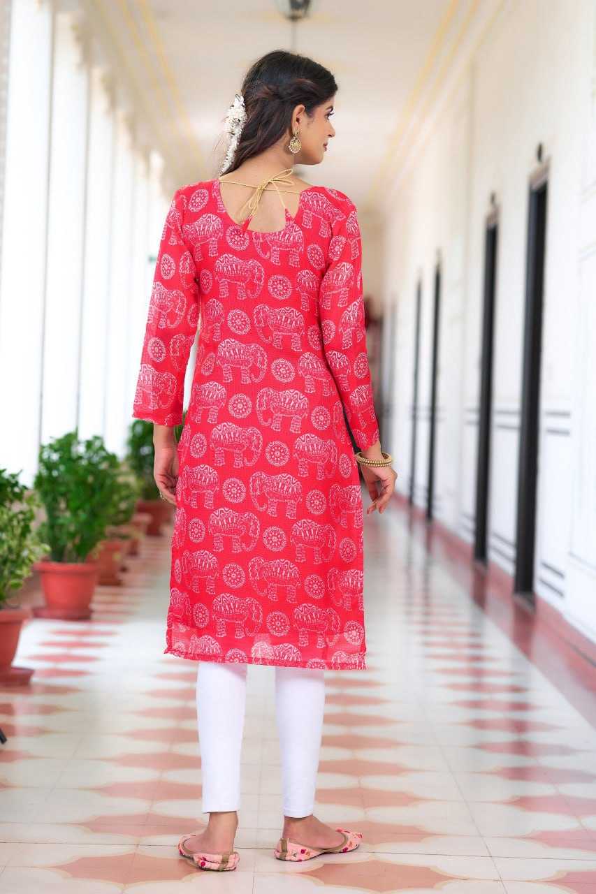 YNF KOTA CHEX KESH243 1033 KURTIS WHOLESALE CASUAL FULL SLEEVE PINK KURTIS MANUFACTURER- Kapda Export