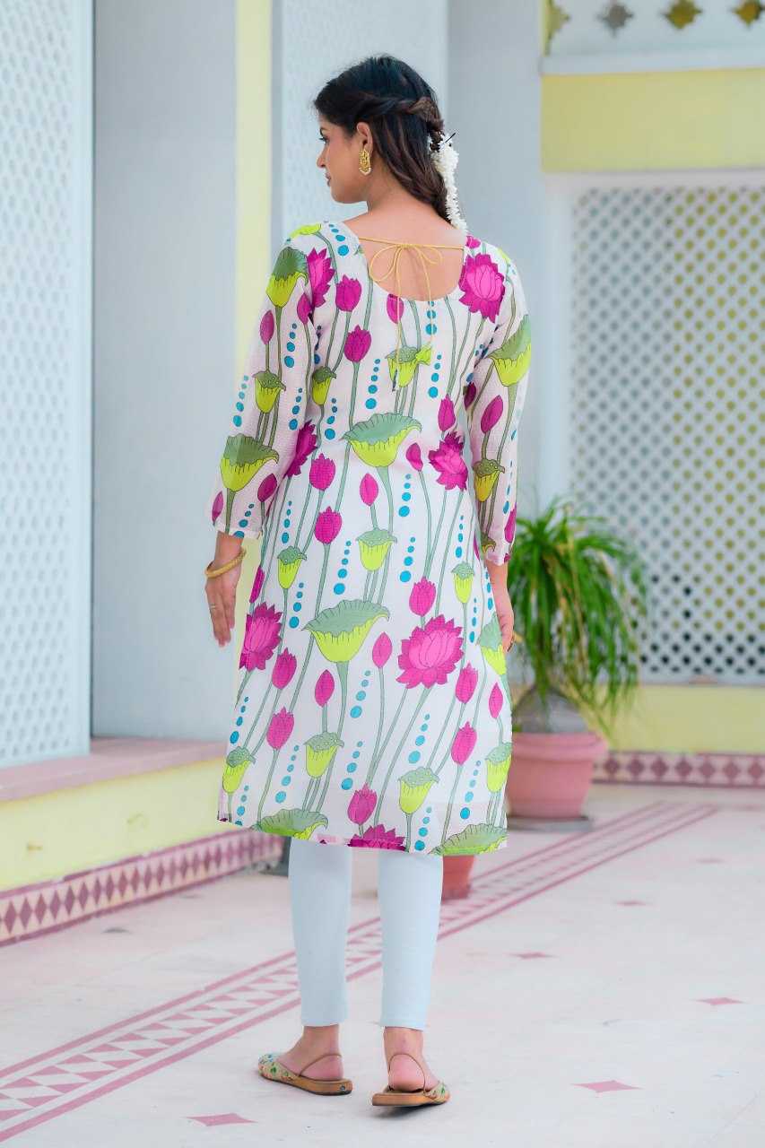 YNF KOTA CHEX KESH243 1035 KURTIS WHOLESALE FESTIVE PRINTED 3/4 SLEEVE KURTIS MANUFACTURER- Kapda Export