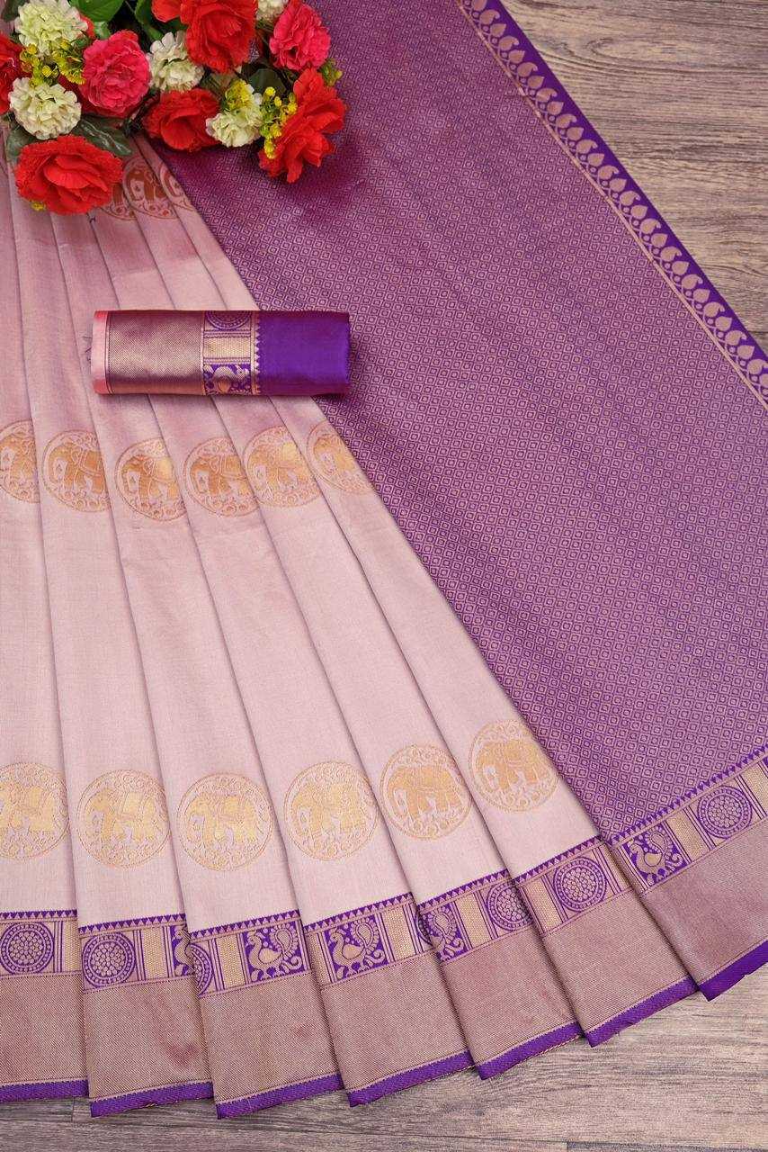 YNF LICHI SILK RIN179 775 SILK SAREES WHOLESALE BANARASI SILK ZARI BORDER SILK PURPLE SILK SAREES MANUFACTURER- Kapda Export