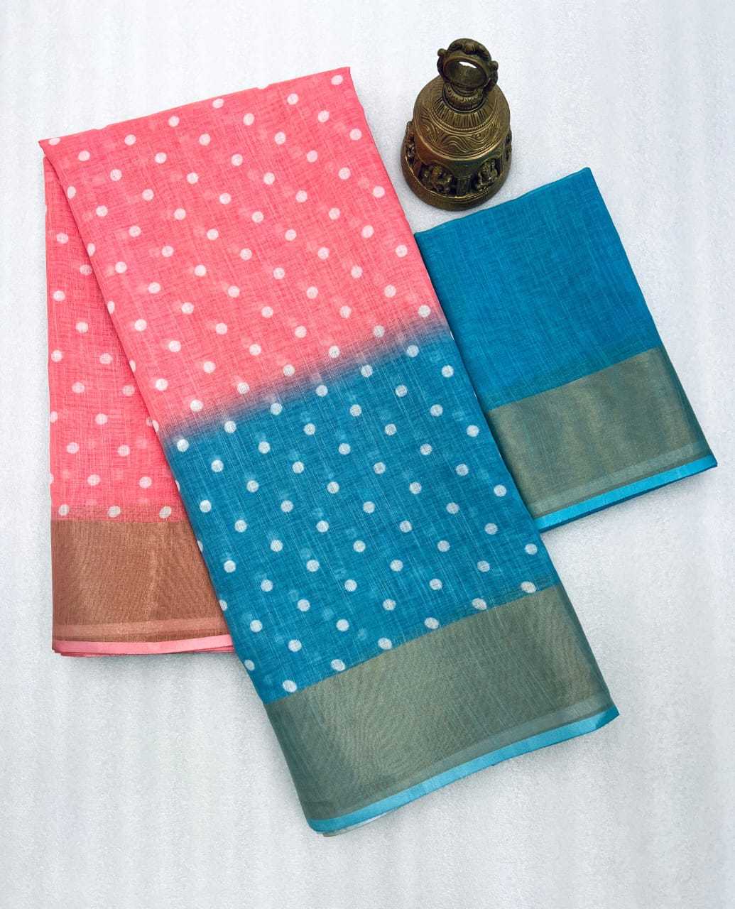 YNF LINEN KESH233 508 SAREES WHOLESALE TRADITIONAL ZARI BORDER FESTIVEL LINEN SAREES MANUFACTURER- Kapda Export