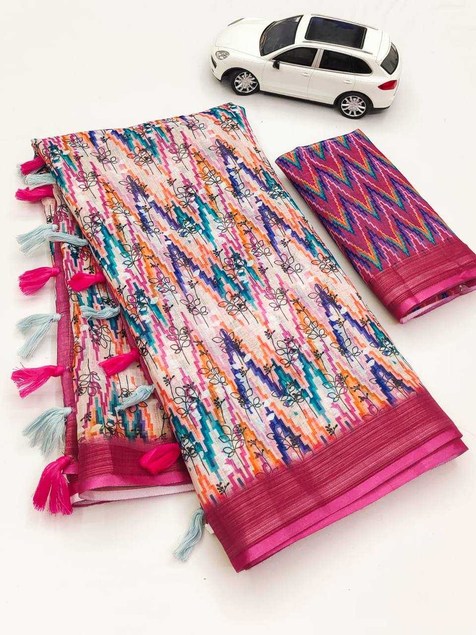 YNF LINEN KESH255 ETF08 SAREES WHOLESALE OFFICE WEAR COTTON PRINTED LINEN SAREES MANUFACTURER- Kapda Export