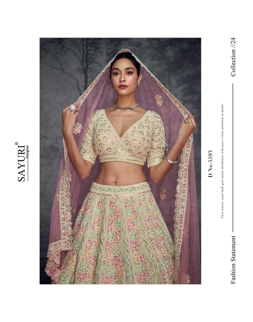 YNF NET SAYURI KESH233 PRESENT 5593 CLOTHING BRANDS WHOLESALE LEHENGA MANUFACTURER- Kapda Export