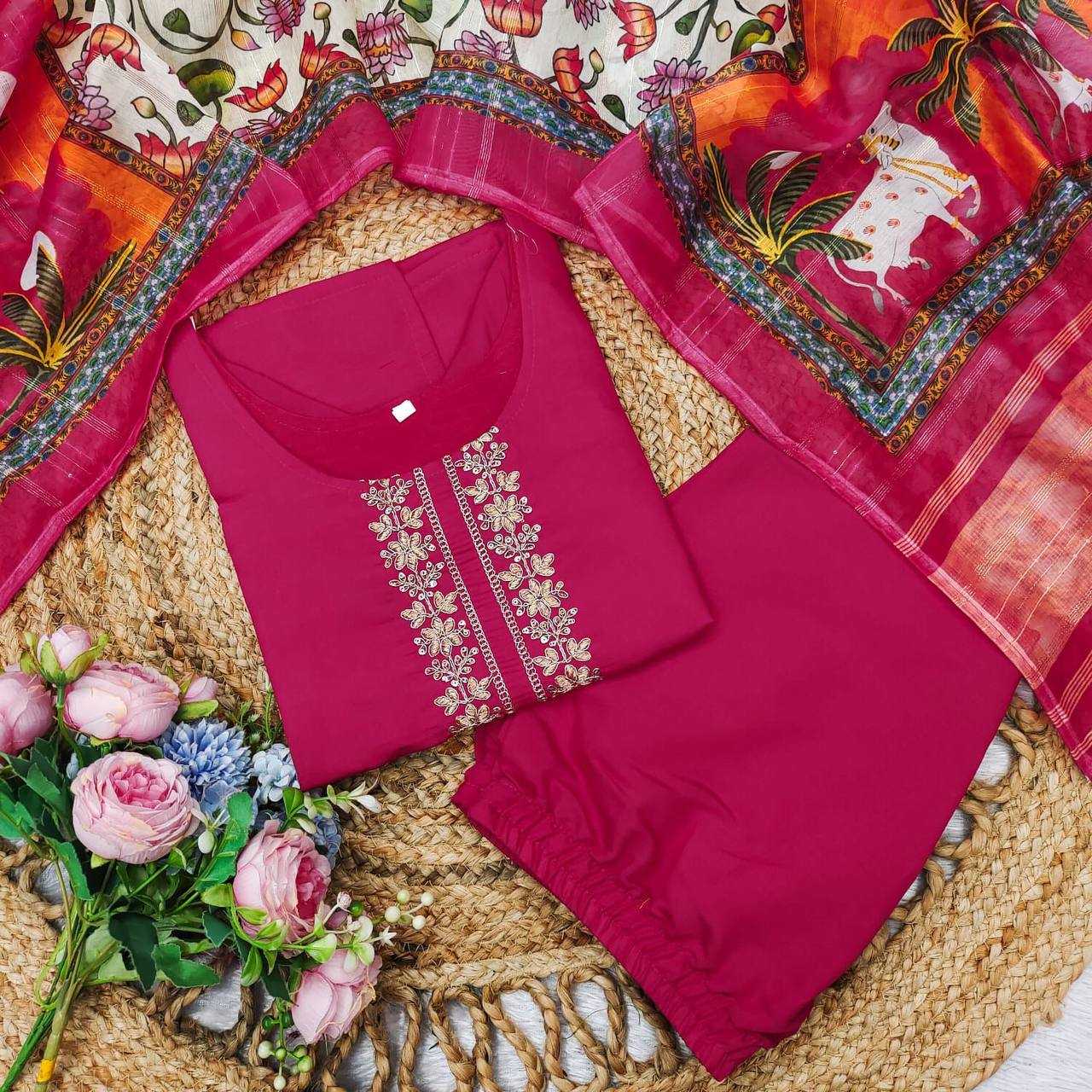 YNF PREMIUM ROMAN SILK KESH211 LDY117 SUITS & DRESSES WHOLESALE WEDDING SILK EMBROIDERED SUITS MANUFACTURE- Kapda Export