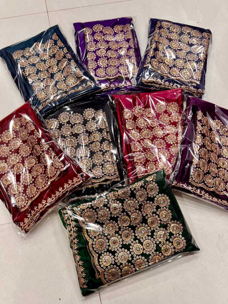 YNF RANGOLI SILK KESH195 BAHURANI 3 SAREES WHOLESALE SEQUENCE EMBROIDERED CUT WORK SILK SAREES MANUFACTURER- Kapda Export