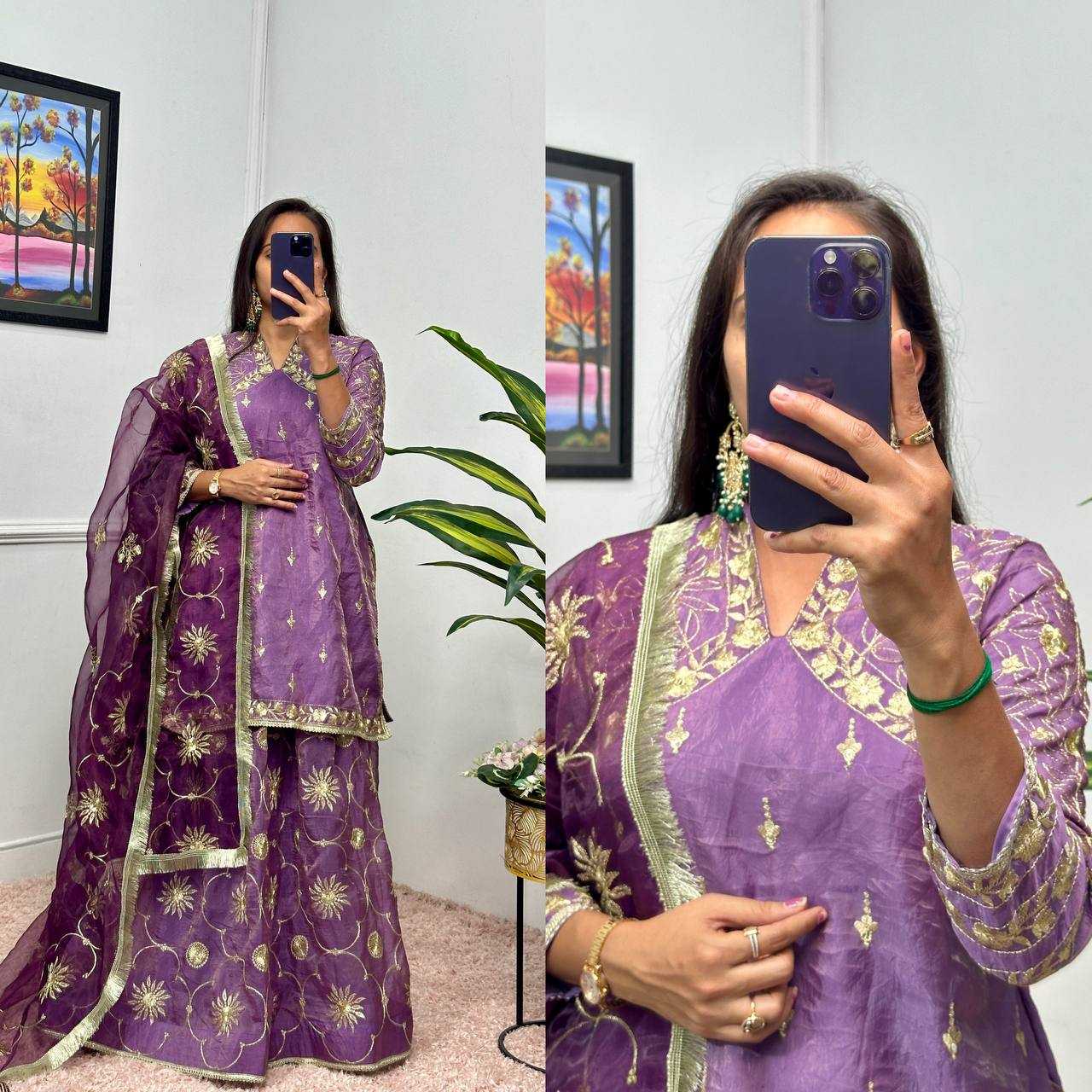 YNF RUSSIAN SILK RIN181 1071 LEHENGAS WHOLESALE SILK EMBROIDERED PURPLE LEHENGAS MANUFACTURER- Kapda Export