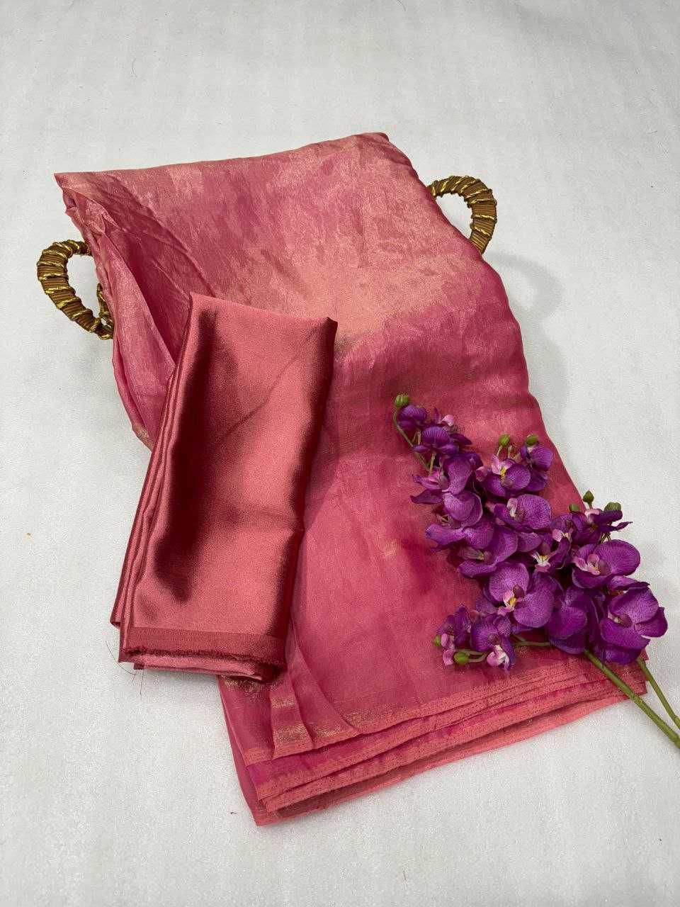 YNF SATIN KESH213 RIF16 SAREES WHOLESALE PLAIN SATIN RASHMIKA MANDANNA SAREES MANUFACTURER- Kapda Export