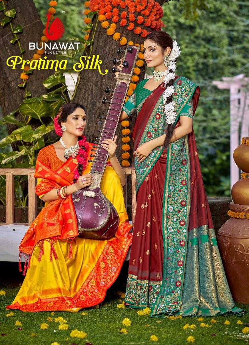 YNF SILK BUNAWAT RIN195 Pratima Silk CLOTHING BRANDS WHOLESALE SAREES MANUFACTURER- Kapda Export