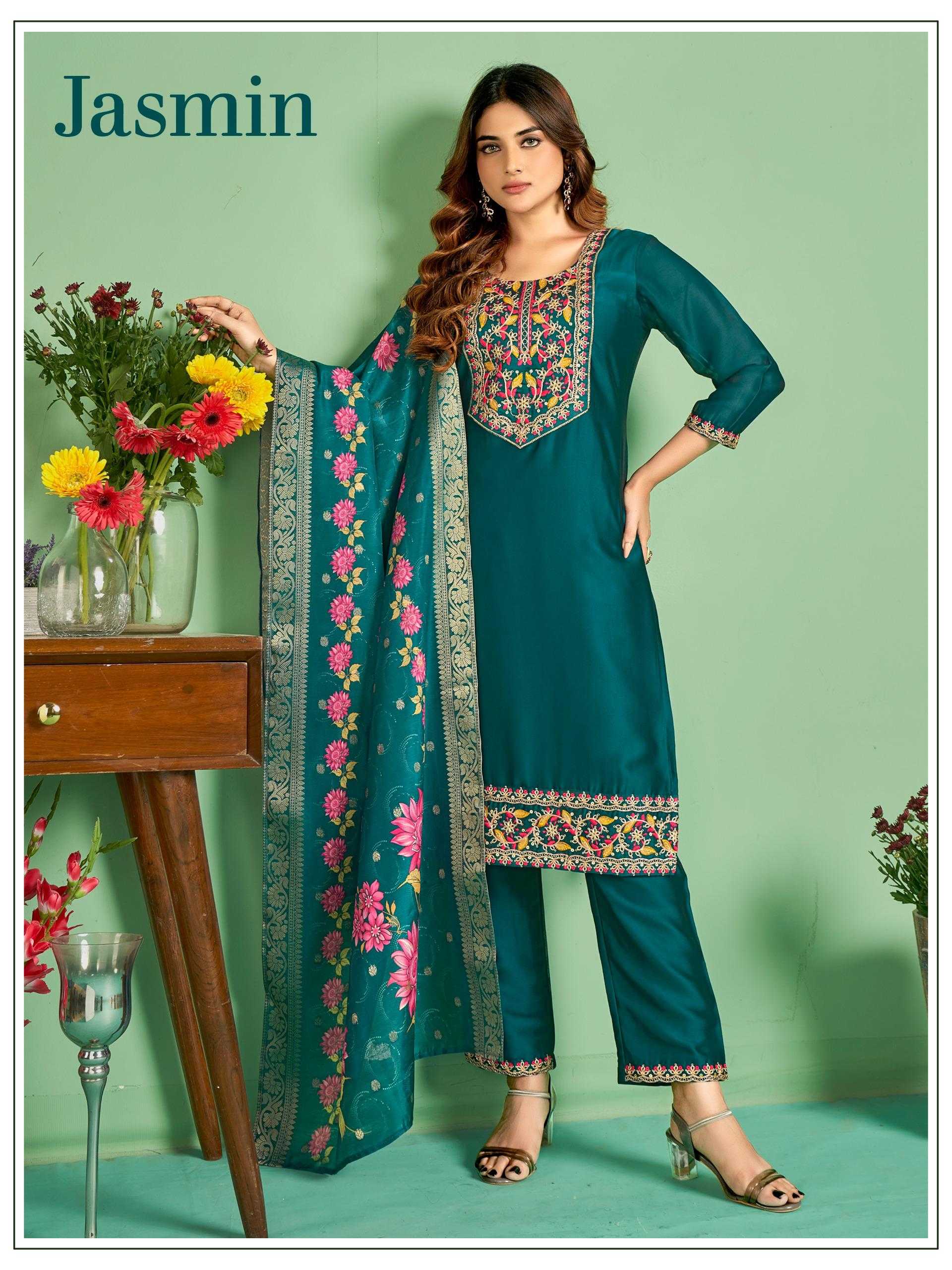 YNF SILK JASMIN KESH234 DSF05 CLOTHING BRANDS WHOLESALE SUIT MANUFACTURER- Kapda Export