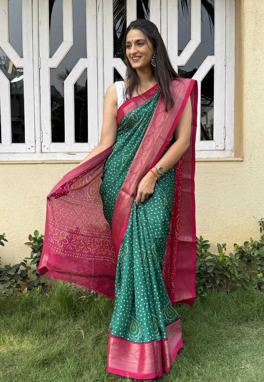 YNF SILK KESH117 RWC39 SAREES WHOLESALE SILK ZARI BORDER BANDHANI WEDDING OUTFITS SAREES MANUFACTURER- Kapda Export