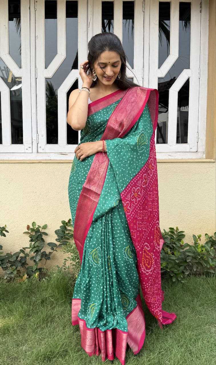 YNF SILK KESH117 RWC39 SAREES WHOLESALE SILK ZARI BORDER BANDHANI WEDDING OUTFITS SAREES MANUFACTURER- Kapda Export