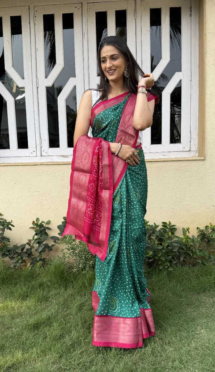 YNF SILK KESH117 RWC39 SAREES WHOLESALE SILK ZARI BORDER BANDHANI WEDDING OUTFITS SAREES MANUFACTURER- Kapda Export