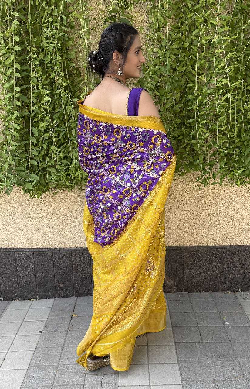 YNF SILK KESH117 RWC75 SAREES WHOLESALE ZARI BORDEER JACQUARD SILK PURPLE SAREES MANUFACTURER- Kapda Export