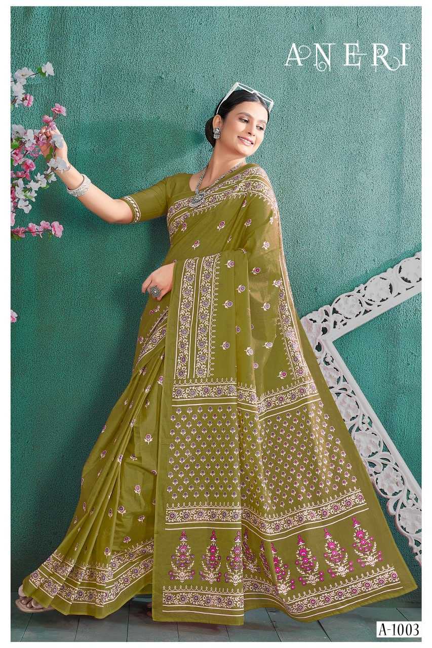 YNF SOFT COTTON ANERI KESH244  A N E R I CLOTHING BRANDS WHOLESALE SAREES MANUFACTURER- Kapda Export