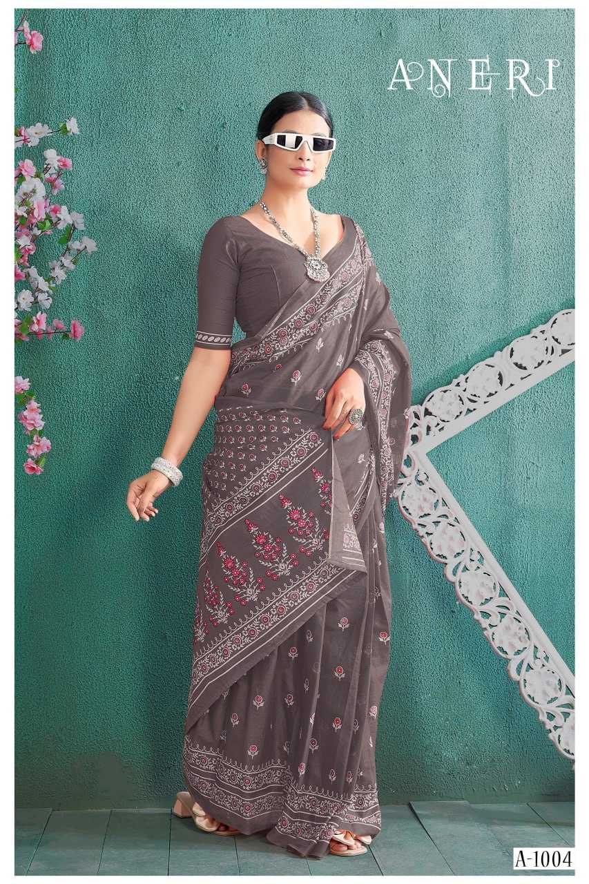 YNF SOFT COTTON ANERI KESH244  A N E R I CLOTHING BRANDS WHOLESALE SAREES MANUFACTURER- Kapda Export